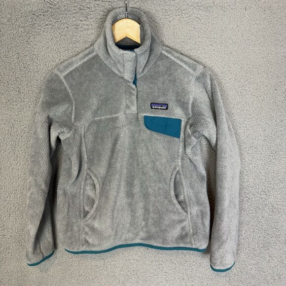 Patagonia Jacket Womens S Grey Re Tool Snap T Pullover Mock Neck Pockets - Picture 1 of 7